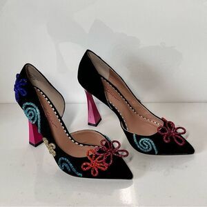 Betsey Johnson Kimara Embellished Pointed Toe D'Orsay Heels